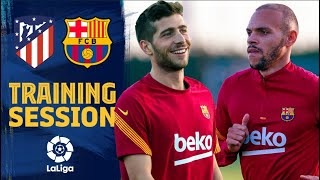 بازگشت ملی پوشان به تمرین بارسلونا برای تقابل با اتلتیکو مادرید