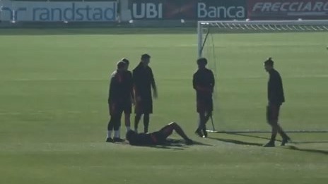 شوخی بازیکنان یوونتوس در تمرین