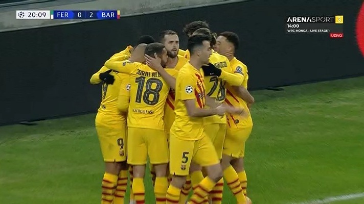 گل دوم بارسلونا به فرانس واروش (برایتویت)