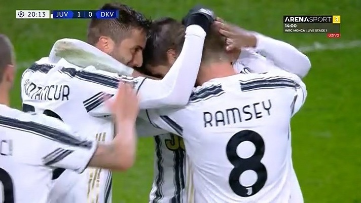 گل اول یوونتوس به دیناموکیف (کیه زا)