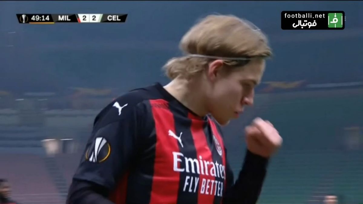 گل سوم میلان به سلتیک (هوگه)