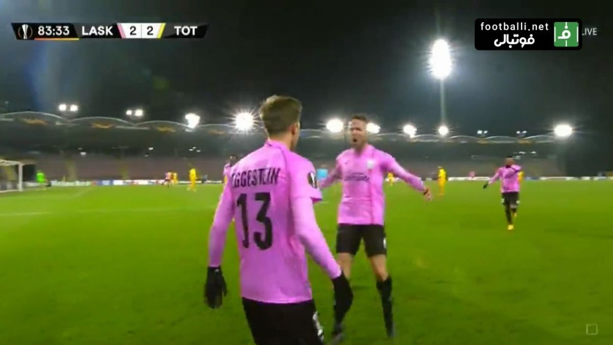 گل دوم لاسک لینز به تاتنهام (اگشتاین)