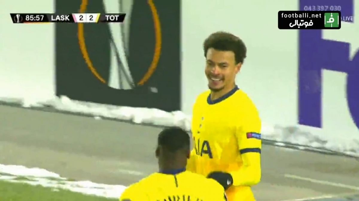 گل سوم تاتنهام به لاسک لینز (دله الی - پنالتی)