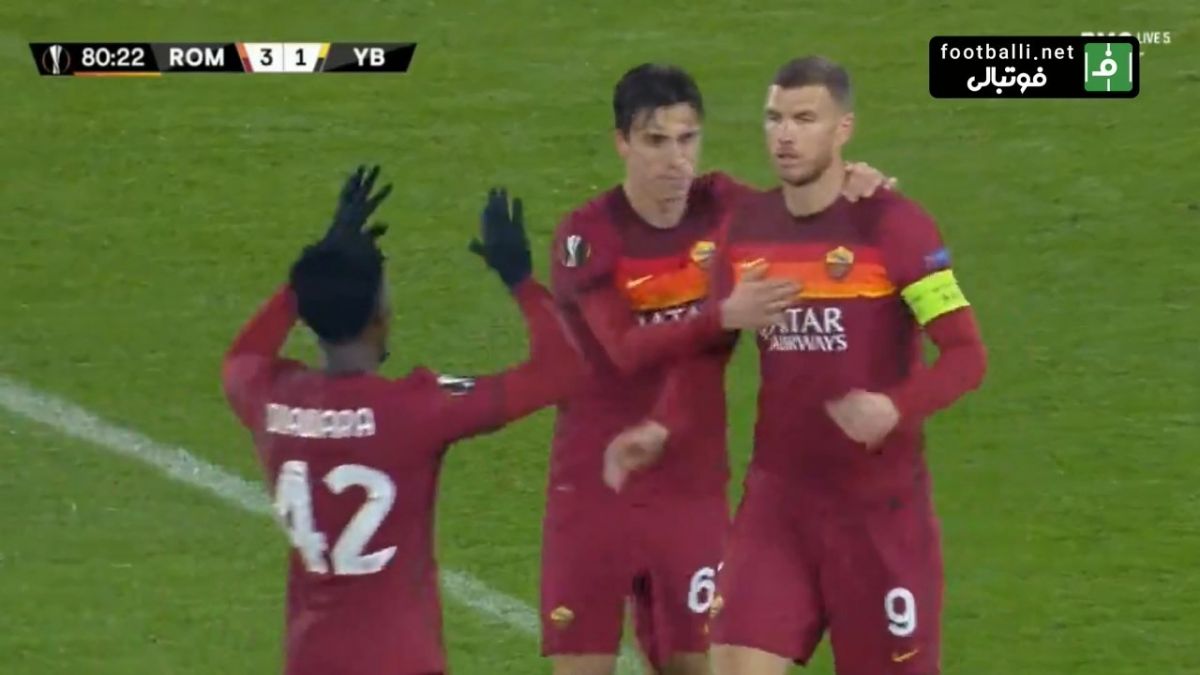 گل سوم رم به یانگ بویز (ادین ژکو)