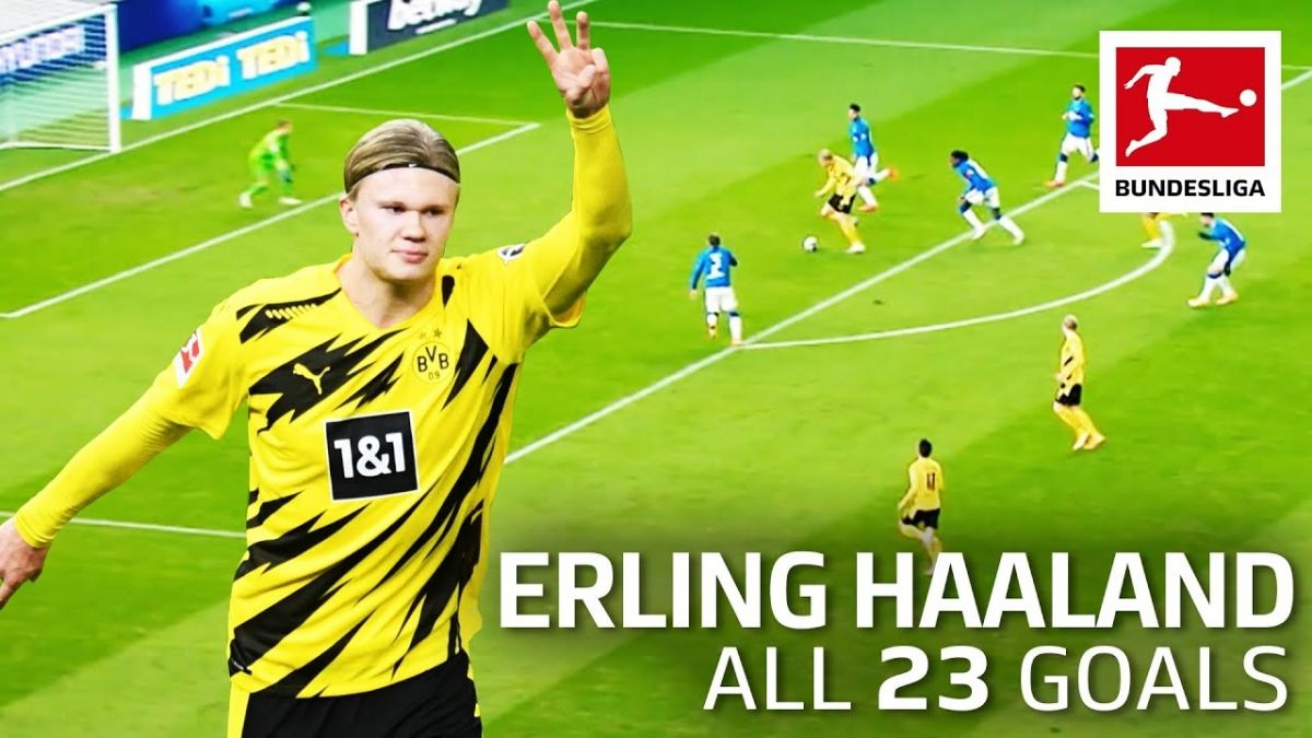 23 گل هالند در 22 بازی برای دورتموند در بوندسلیگا