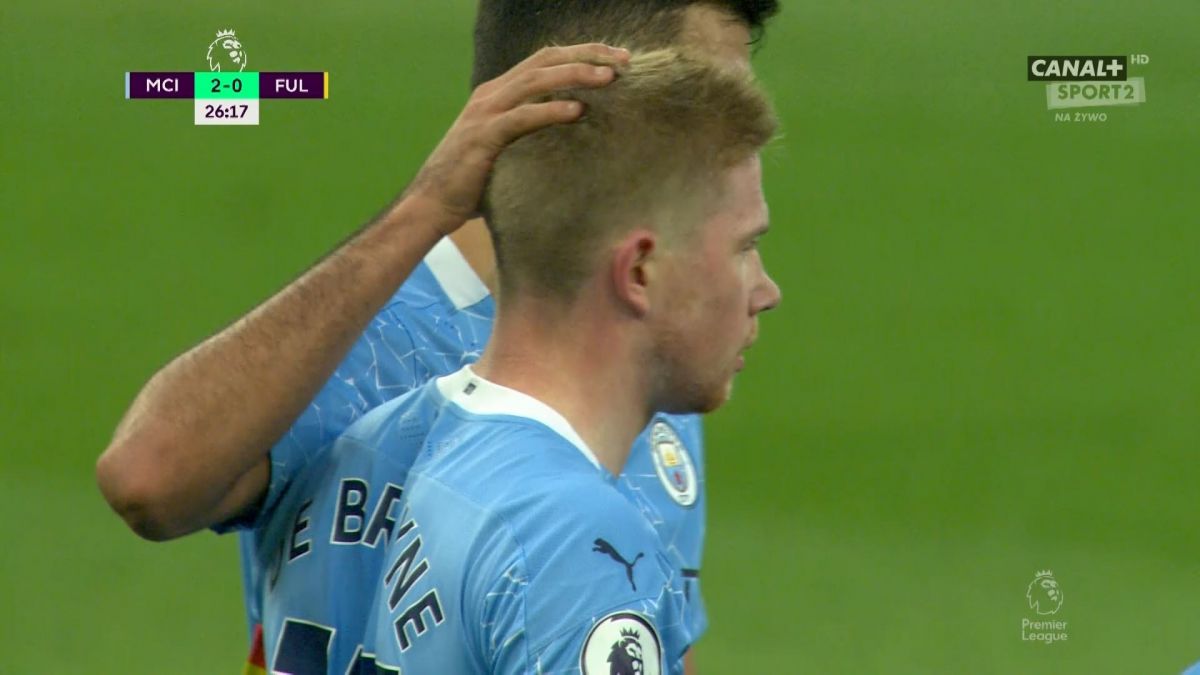 گل دوم منچسترسیتی به فولام (دی بروینه - پنالتی)