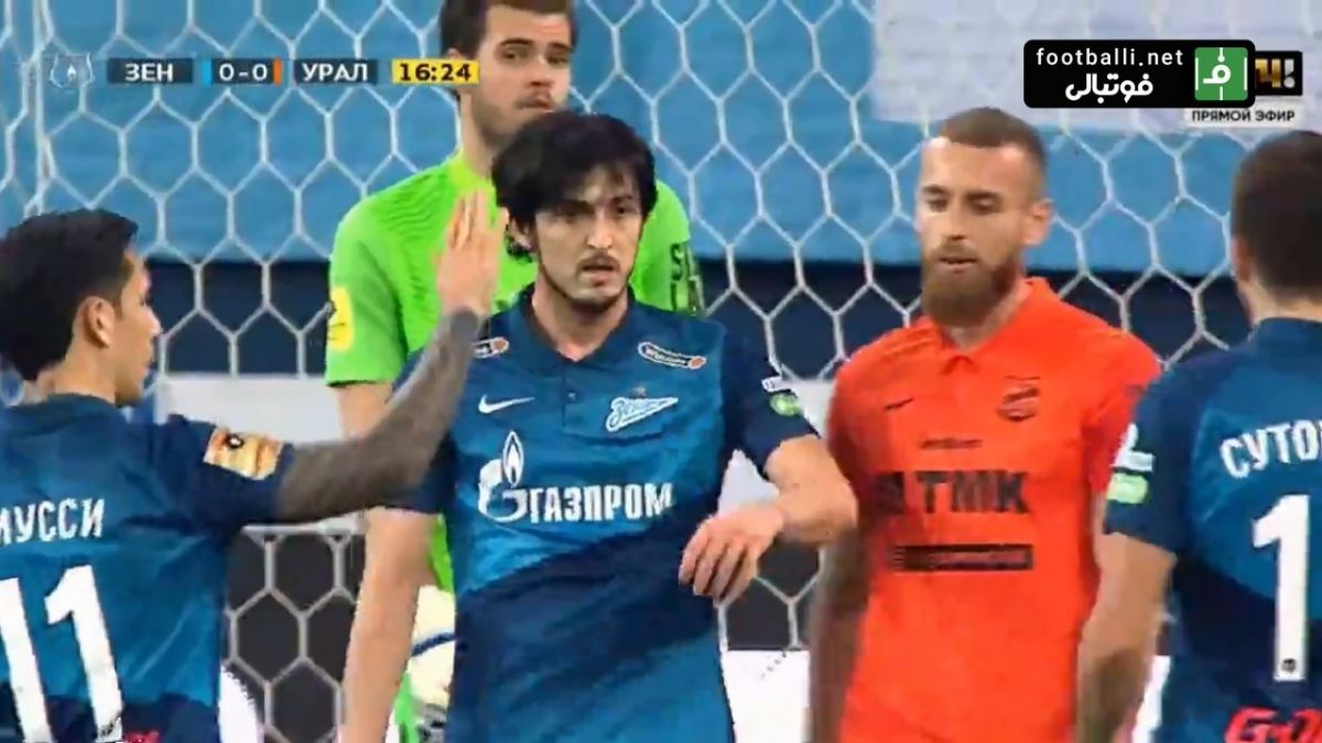 گل اول زنیت به اورال توسط سردار آزمون