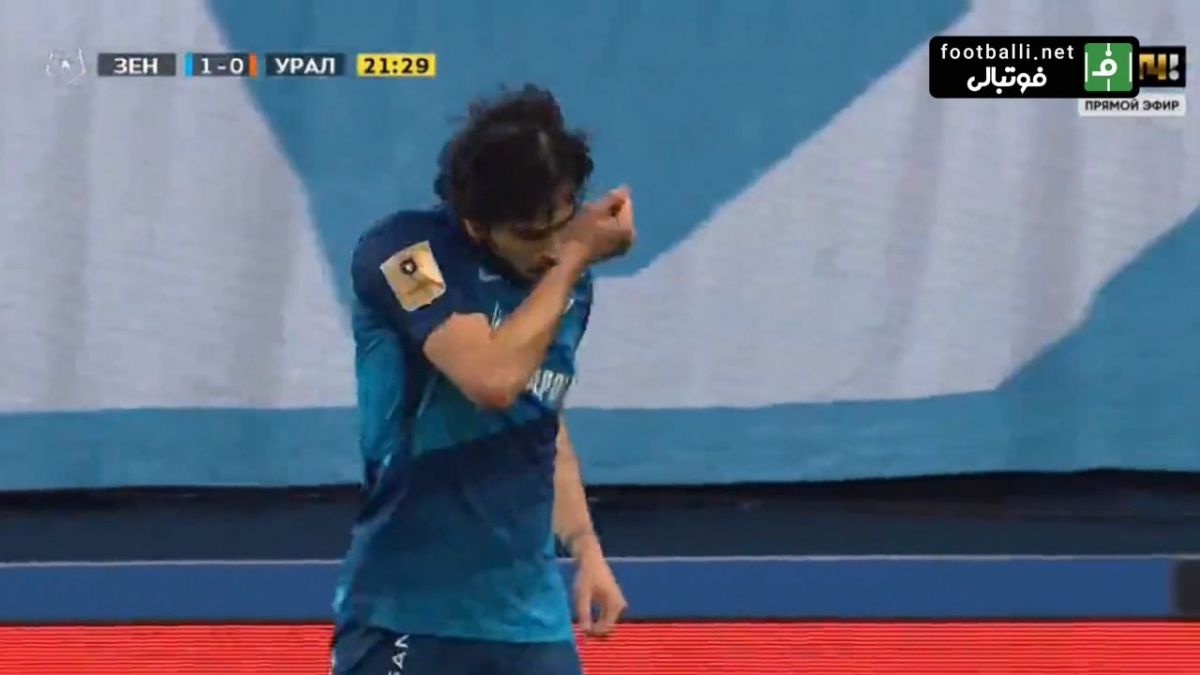 گل دوم زنیت به اورال با دبل سردار آزمون