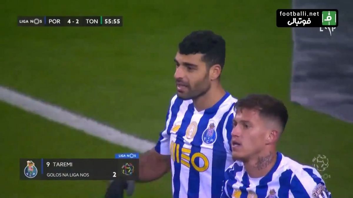 گل چهارم پورتو به توندلا توسط مهدی طارمی