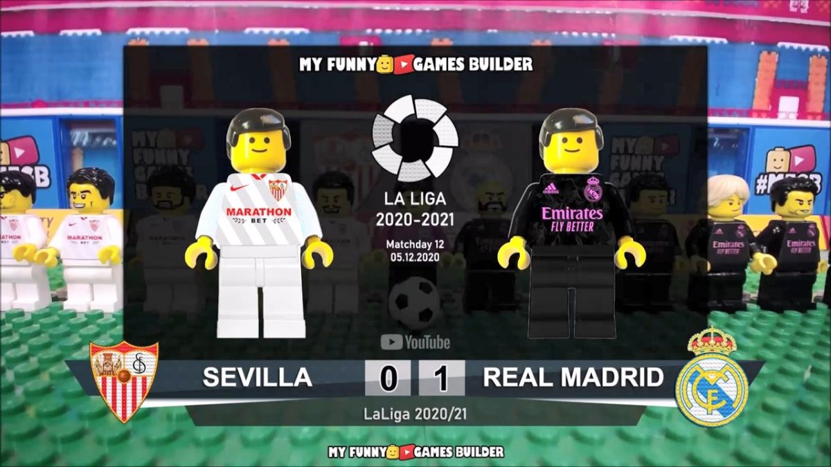 شبیه سازی بازی سویا 0-1 رئال مادرید با عروسک لگو