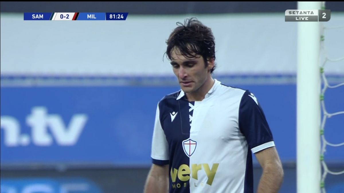 گل اول سمپدوریا به میلان (اکدال)