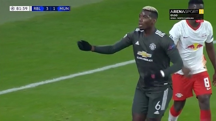 گل دوم منچستر یونایتد به آربی لایپزیش (پوگبا)