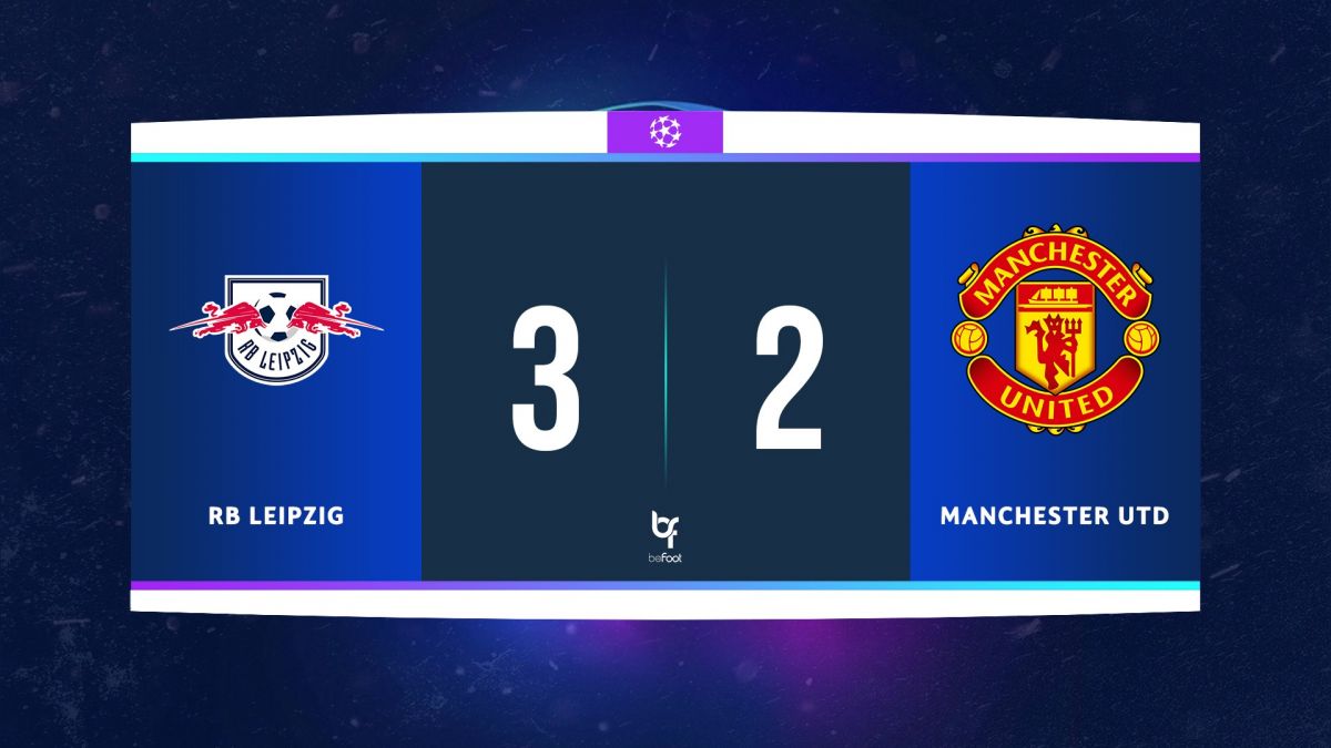 خلاصه بازی آربی لایپزیش 3-2 منچستر یونایتد