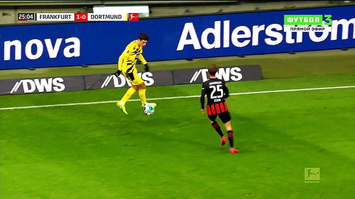 حرکات تکنیکی بازیکنان در بازی دورتموند 1-1 فرانکفورت