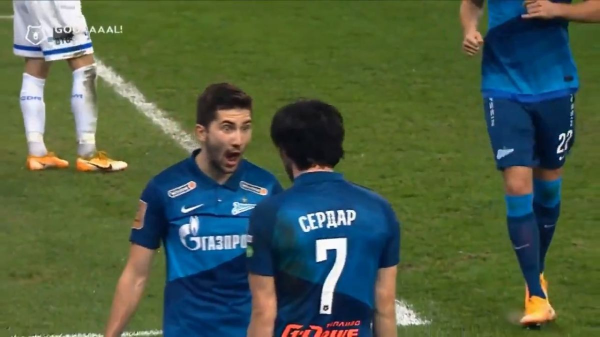 گل سوم زنیت به دینامو مسکو توسط سردار آزمون