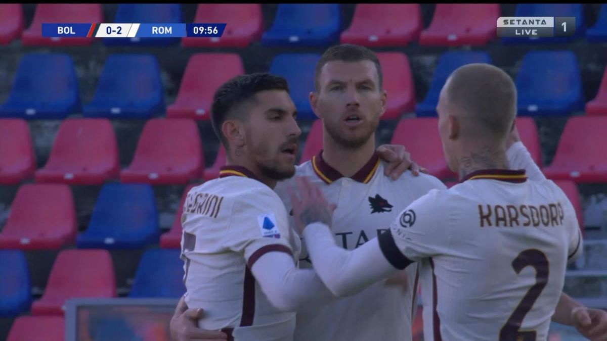 گل دوم رم به کالیاری (دبل ادین ژکو)