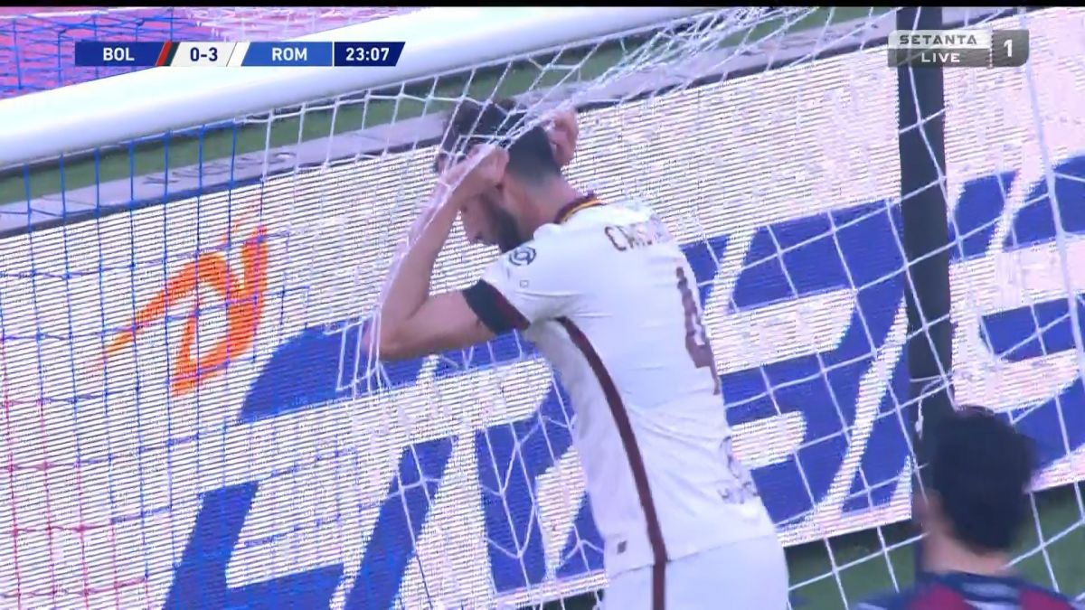 گل اول کالیاری به رم (گل به خودی کریستانته)