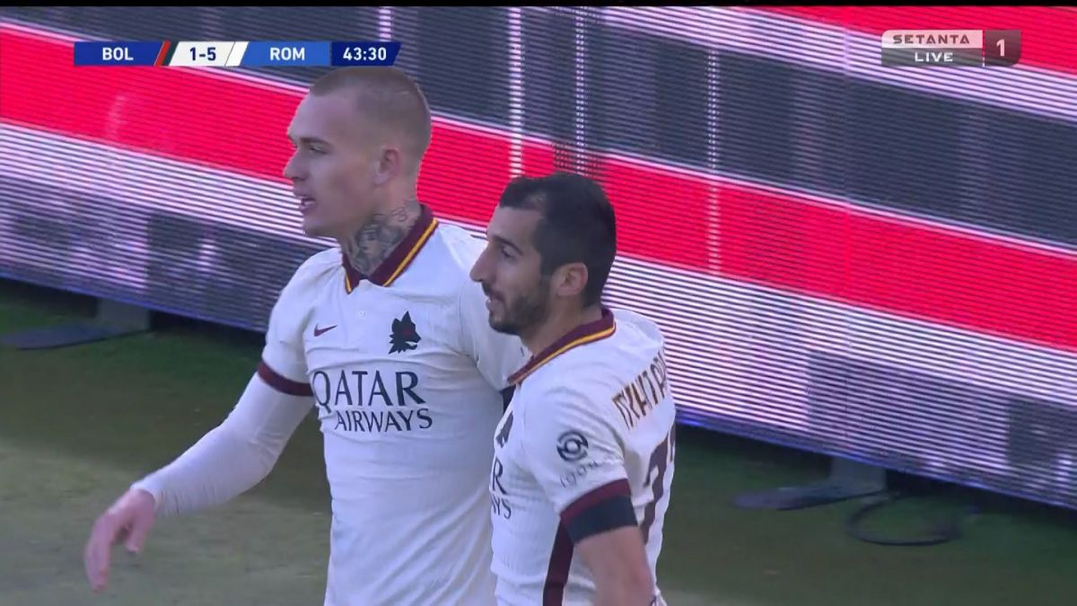 گل پنجم رم به کالیاری (مخیتاریان)