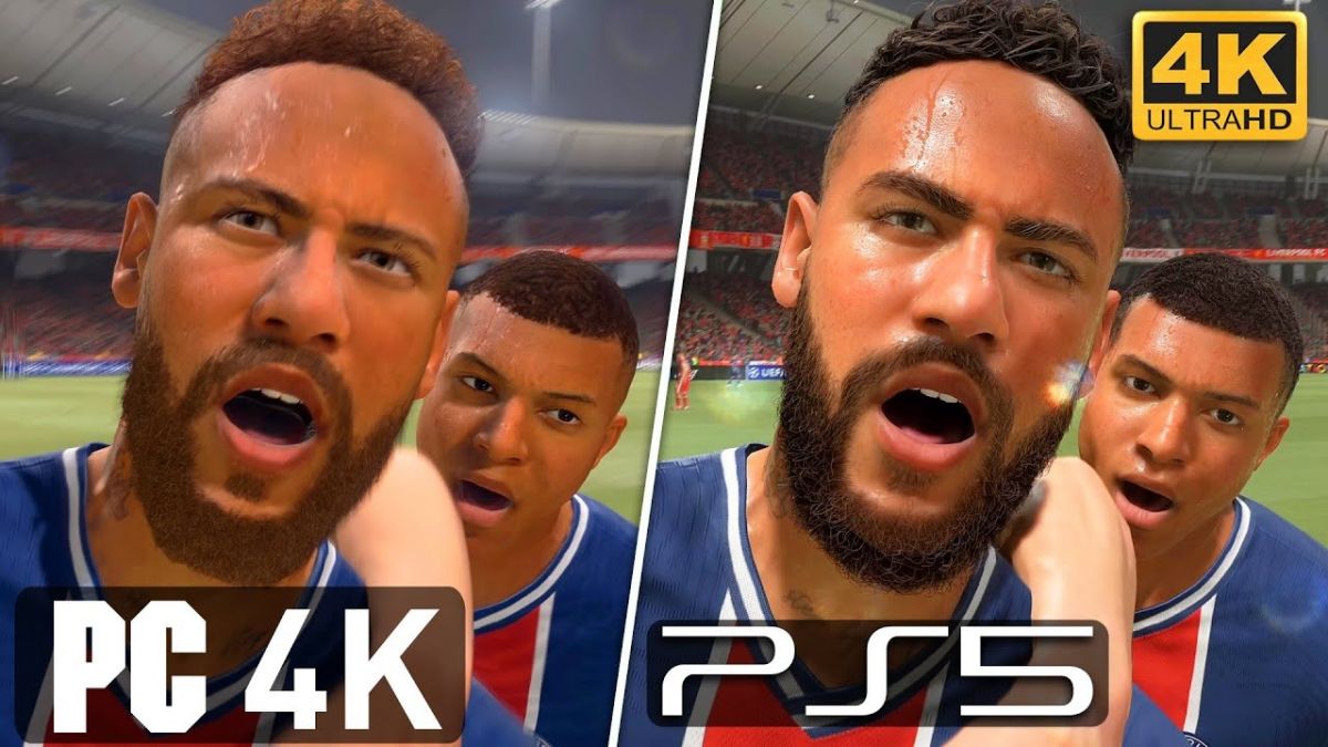 مقایسه فیفا 21 در PC و PS5