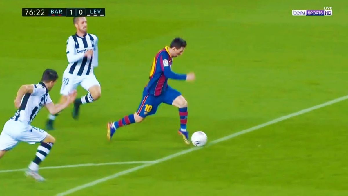 عملکرد لیونل مسی در بازی بارسلونا 1-0 لوانته