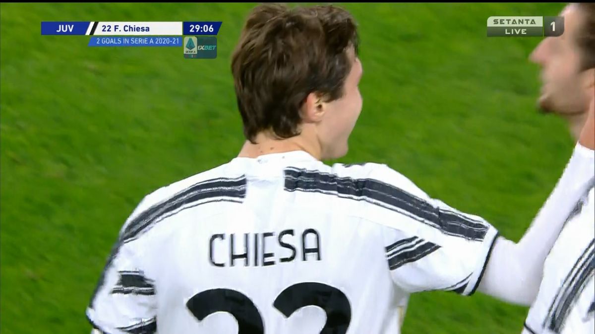 گل اول یوونتوس به آتالانتا (شوت زیبای کیه زا)