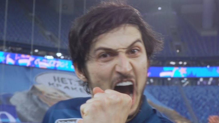 شادی سردار آزمون و بازیکنان زنیت پس از برتری مقابل اسپارتاک مسکو