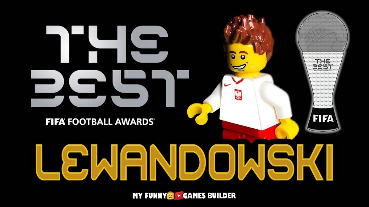 شبیه سازی انتخاب لواندوفسکی به عنوان مرد سال فوتبال جهان با عروسک لگو