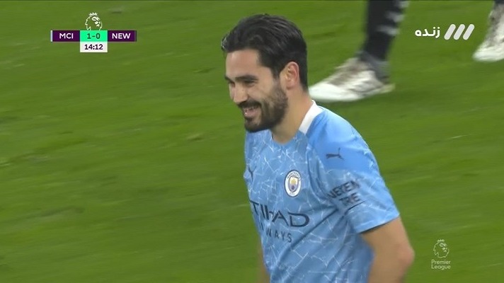 گل اول منچسترسیتی به نیوکاسل (گوندوغان)