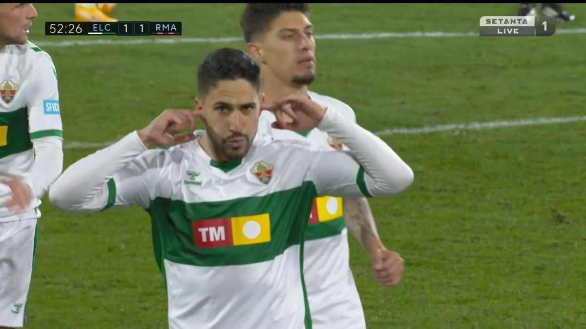 گل اول الچه به رئال مادرید (فیدل - پنالتی)