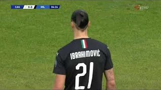 عملکرد زلاتان در بازی میلان مقابل کالیاری