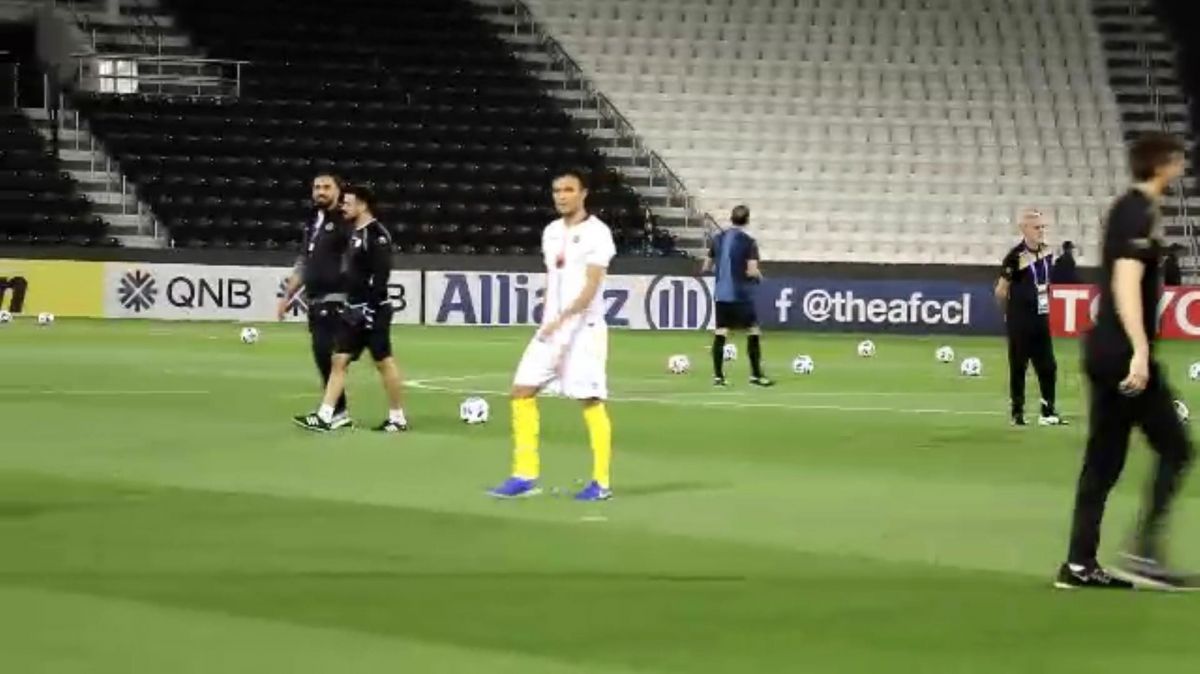 اختصاصی/ گرم کردن بازیکنان سپاهان پیش از بازی با السد قطر