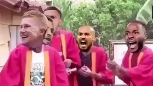 طنز/ شادی بازیکنان منچستر سیتی پس از برتری مقابل رئال مادرید