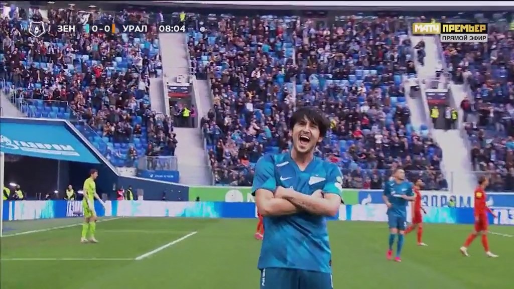 گل اول زنیت به اورال توسط سردار آزمون