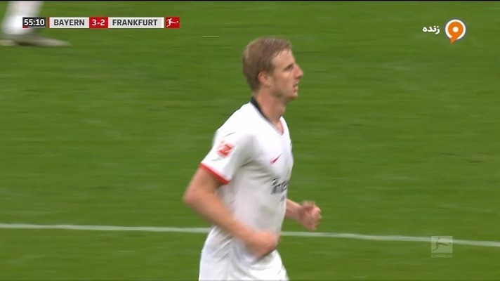 گل دوم فرانکفورت به بایرت مونیخ (دبل هینترگر)