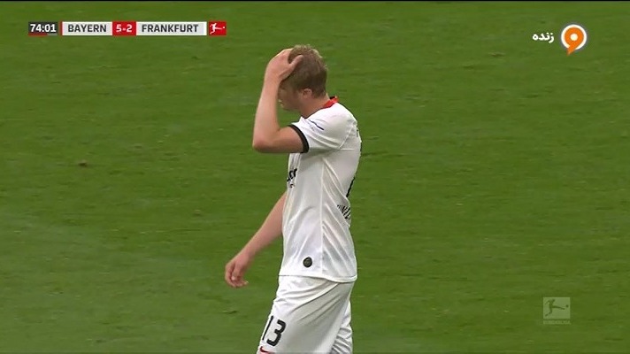 گل پنجم بایرن مونیخ به فرانکفورت (گل به خودی)