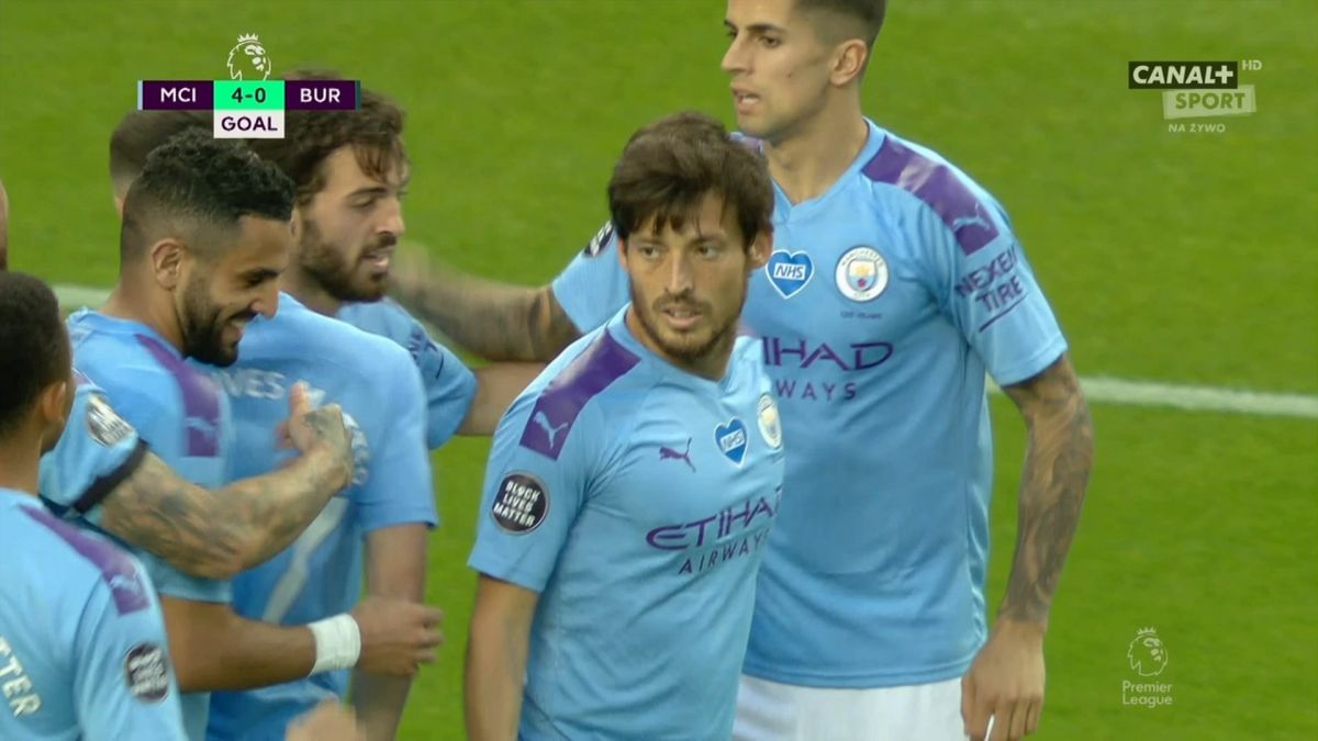 گل چهارم منچسترسیتی به برنلی (سیلوا)