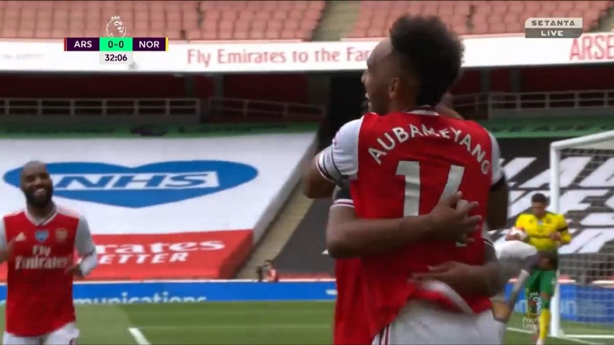 گل اول آرسنال به نوریچ (اوبامیانگ)