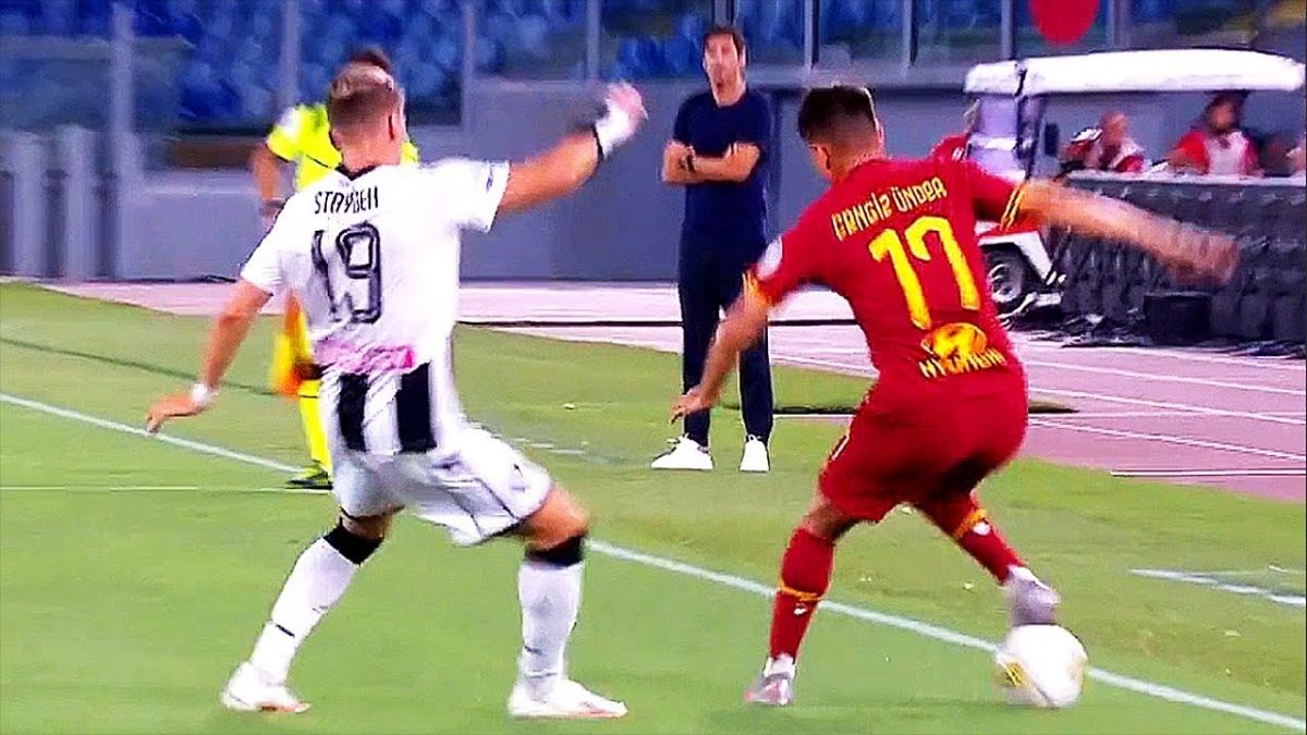 حرکات تکنیکی بازیکنان در بازی رم 0-2 اودینزه