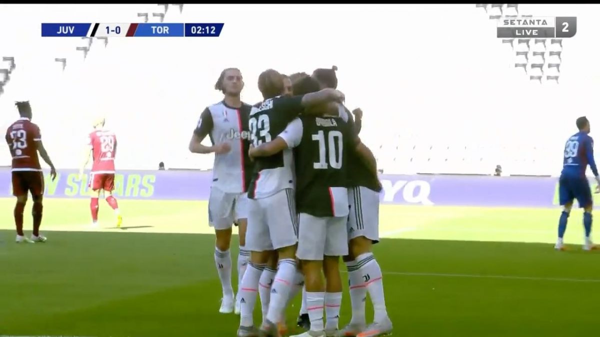 گل اول یوونتوس به تورینو (دیبالا)