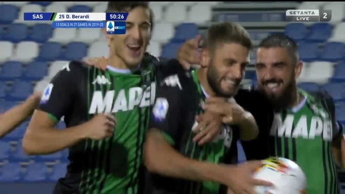 گل دوم ساسولو به یوونتوس (ضربه ایستگاهی زیبای براردی)