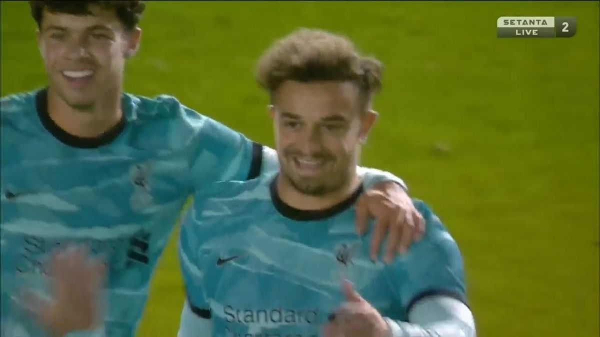 گل زیبای شکیری در دیدار لیورپول و لینکولن سیتی