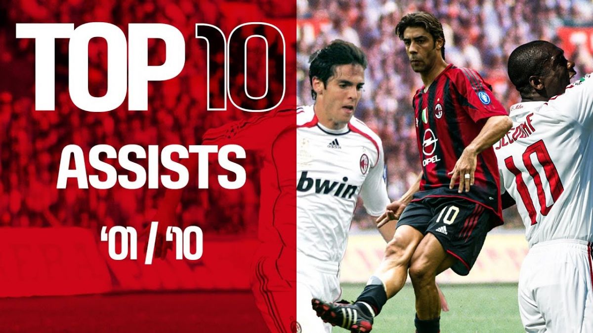 10 پاس گل برتر میلان از 2001 تا 2010