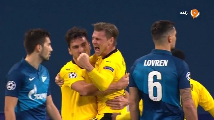 گل اول دورتموند به زنیت (پیشچک)