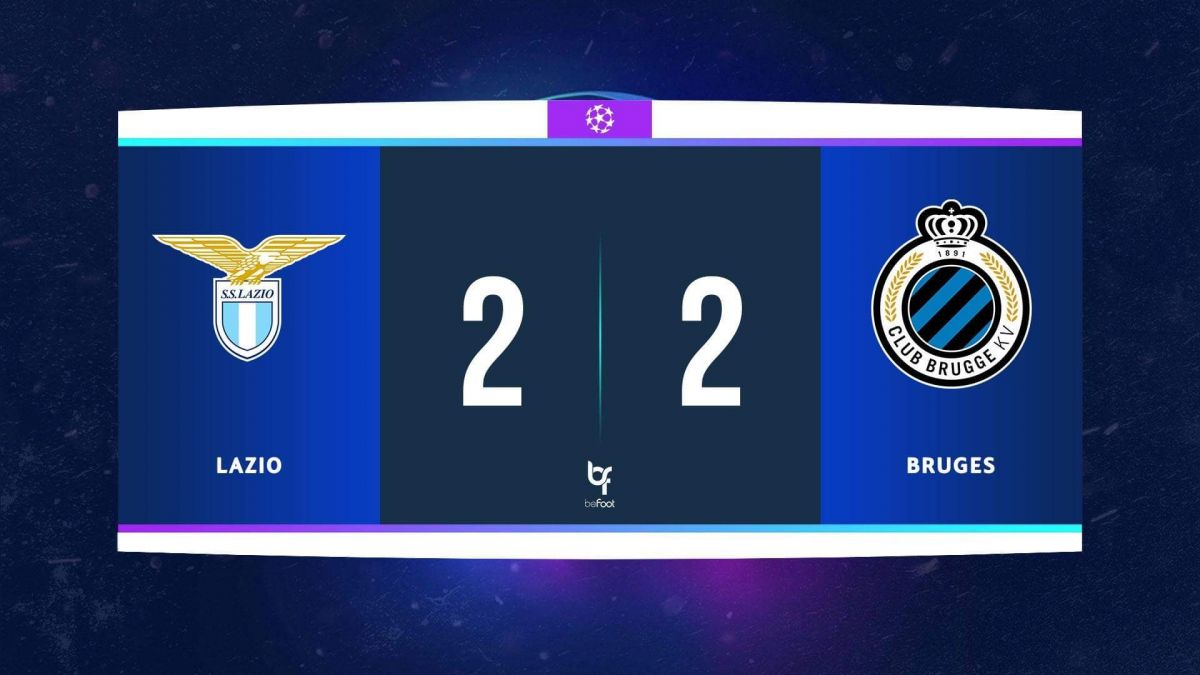 خلاصه بازی لاتزیو 2-2 کلوب بروژ