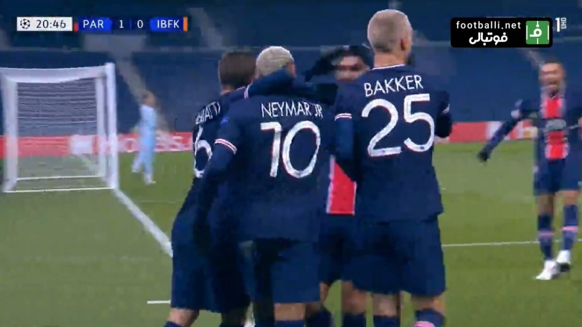 گل اول پاری سن ژرمن به باشاک شهیر (گل زیبای نیمار)