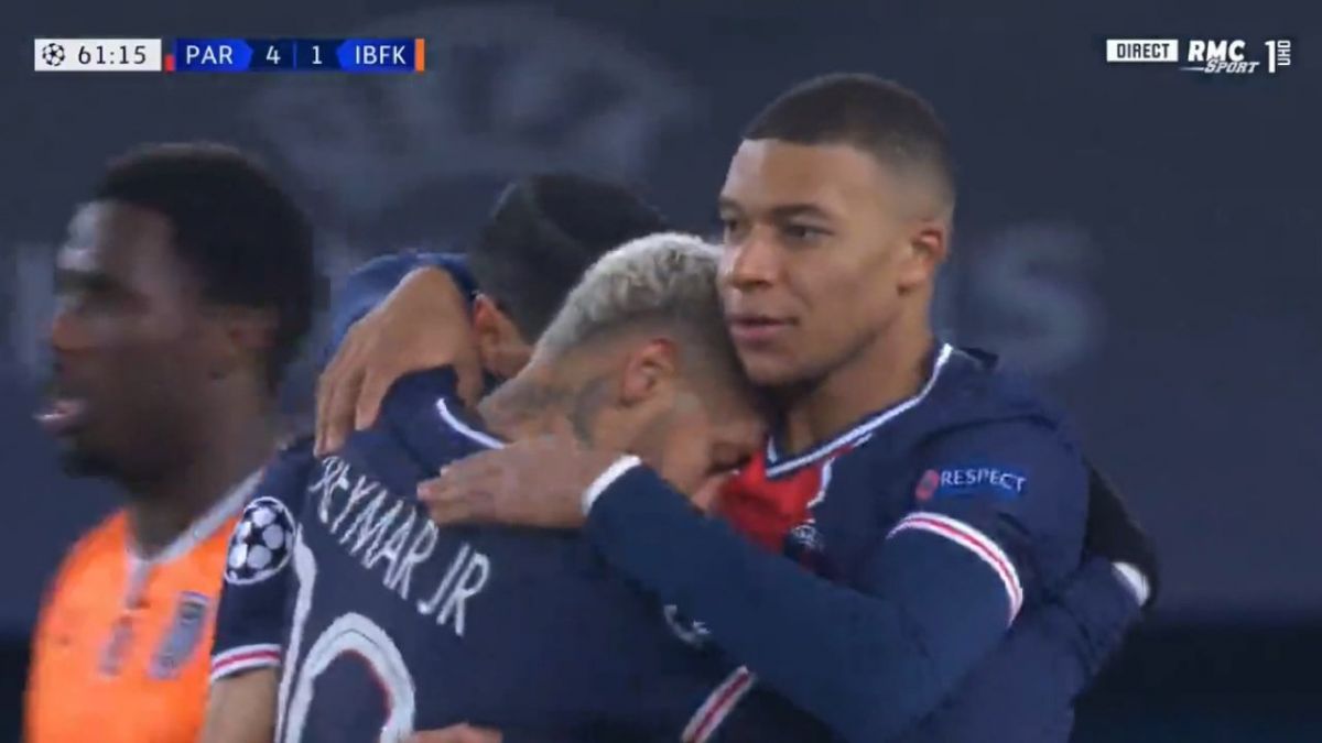 گل پنجم پاری سن ژرمن به باشاک شهیر (دبل امباپه)