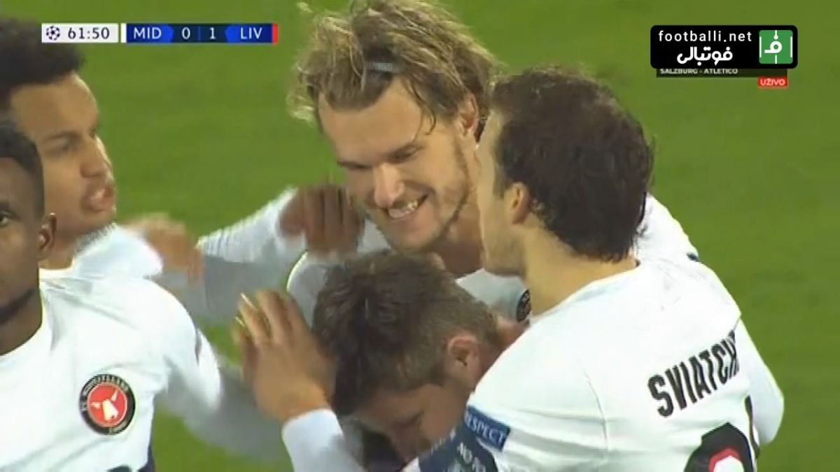 گل اول میدتیلند به لیورپول (شولز - پنالتی)