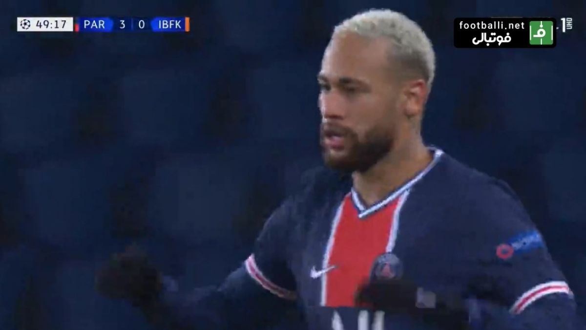 گل چهارم پاری سن ژرمن به باشاک شهیر (هت تریک نیمار)