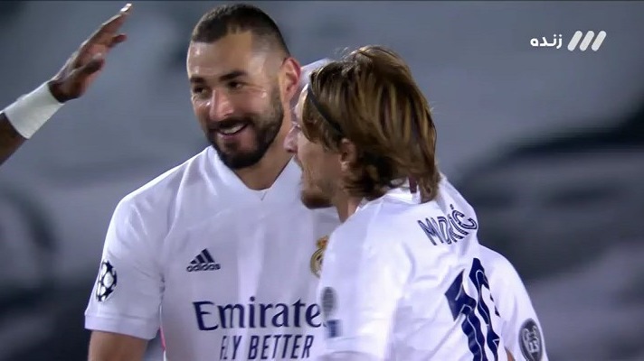 گل دوم رئال مادرید به مونشن گلادباخ (دبل کریم بنزما)