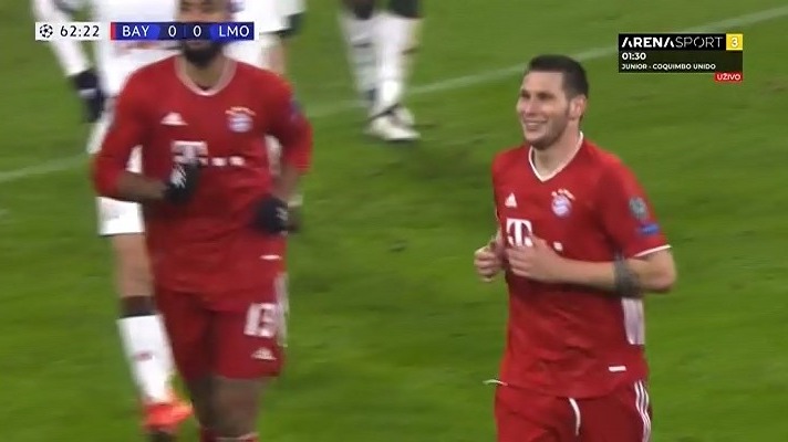 گل اول بایرن مونیخ به لوکوموتیو مسکو (نیکلاس زوله)